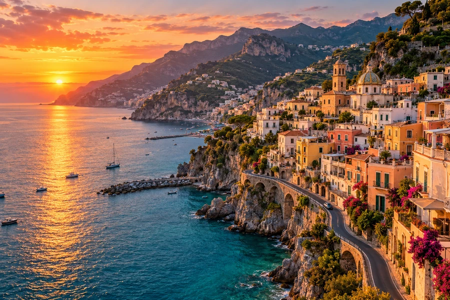 Destino de viaje mediterráneo creado con IA